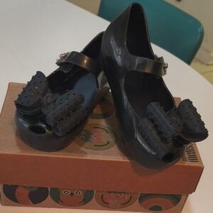 Melissa Kids Black Dress Shoes with Bow